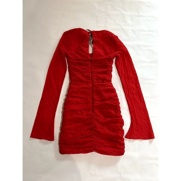 NWT House of CB Camille Dress in Scarlet Red - Picture 3 of 4